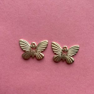 gold butterfly studs